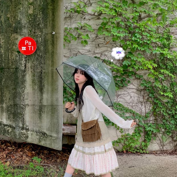 당일배송/모리걸) 에이비글 베로니 플라워 미디 스커트 밴딩 핑크 free