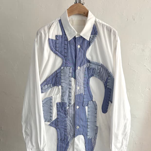 꼼데가르송 SHIRT 패치워크 화이트 셔츠
