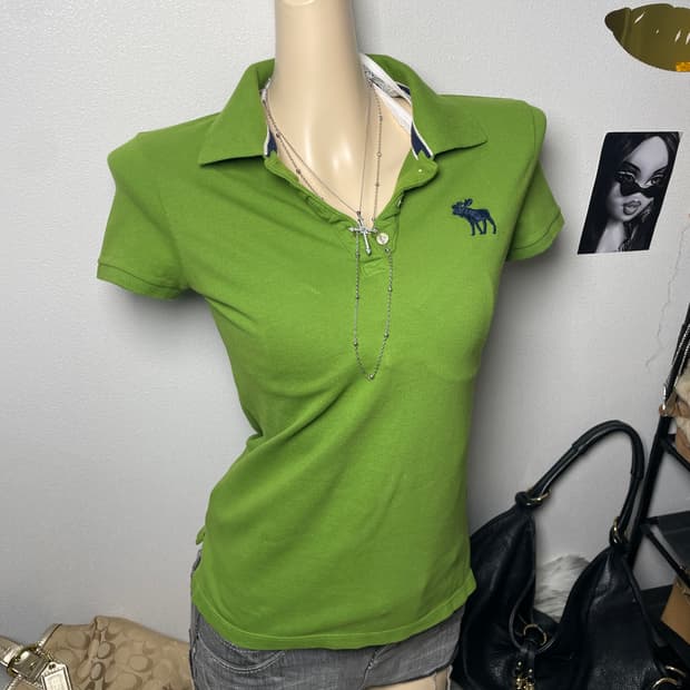 Abercrombie 연두 green 카라티