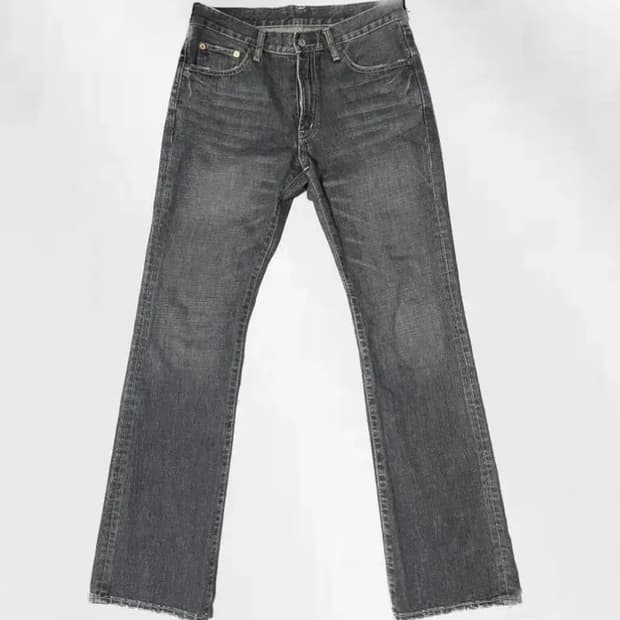 빈티지 흑청 로우라이즈 부츠컷 팬츠