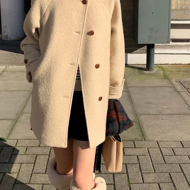 트렌디어패럴 울100핸드메이드코트