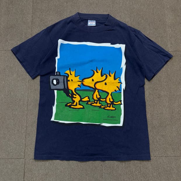 90s all sport usa 스누피 피넛 우드스탁 빈티지 티셔츠 m