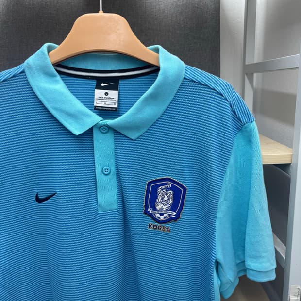 나이키 코리아 축구 국가대표팀 폴로티셔츠 블루 