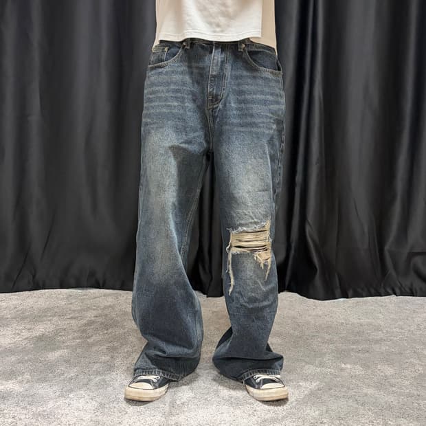 리테일 디스트로이드 패치 데님 M