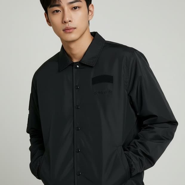 아디다스 블랙 코치 자켓 100