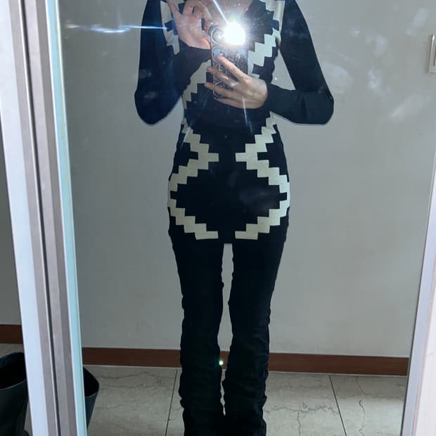 Noir Pixel Knit Dress (Egoist)