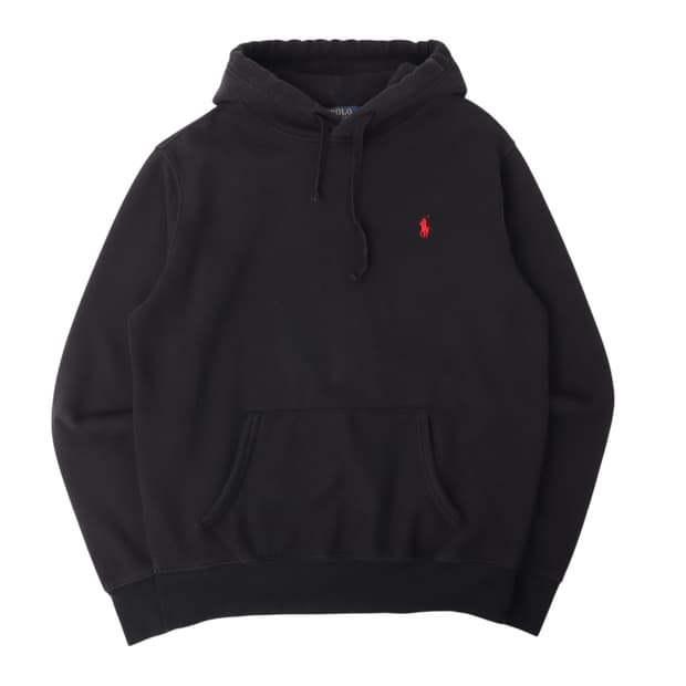 폴로 랄프로렌 블랙 베이직 후드티