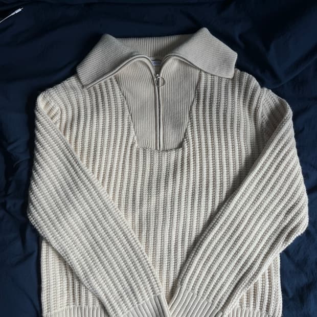 Zara 하프 집업 니트 L