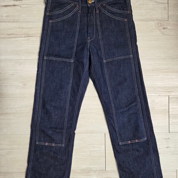 풀카운트 데님 더블니 페인터 팬츠