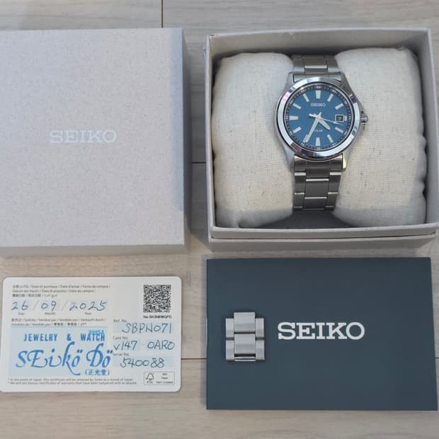 세이코 태턍광 솔라 청판 SBPN071 메탈시계(풀박스)