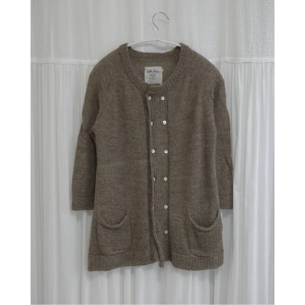 Alpaca Double-Button Cardigan