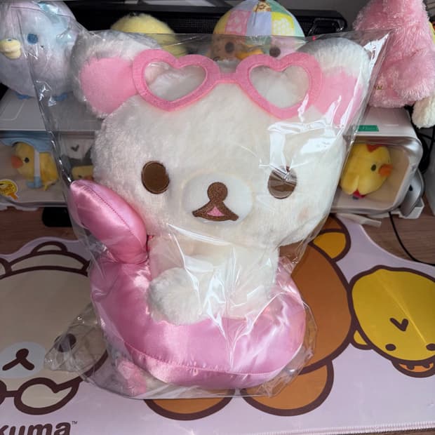 코리락쿠마 튜브 탄 인형
