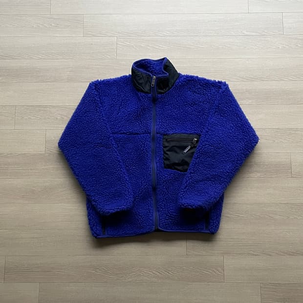 1990 파타고니아 딥파일 블루 자켓 레트로