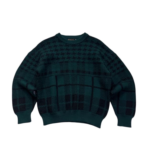 빈티지 패턴 울 100니트