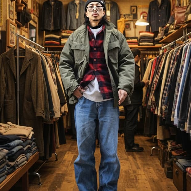 Levis 버팔로 체크 CPO셔츠 자켓