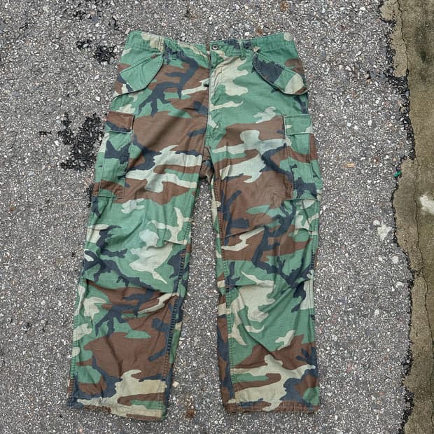 빈티지 80s m65 우드랜드 필드 팬츠