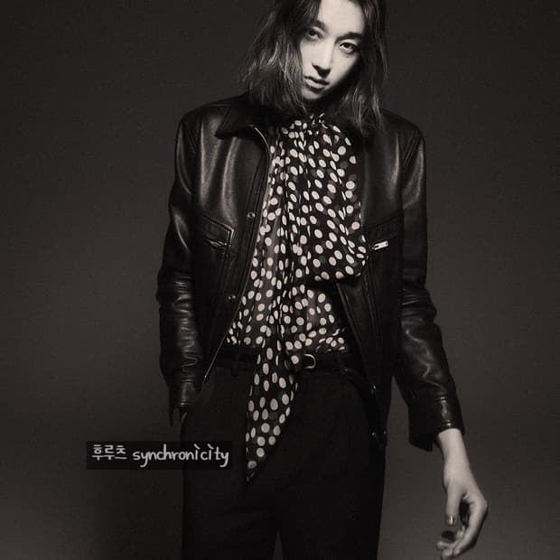 생로랑 로제 가죽자켓 50 드럼드 램스킨 레더자켓