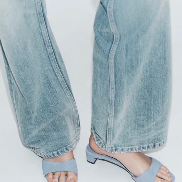 (택O) (새상품) 자라 ZARA 스웨이드 힐 샌들 (235)