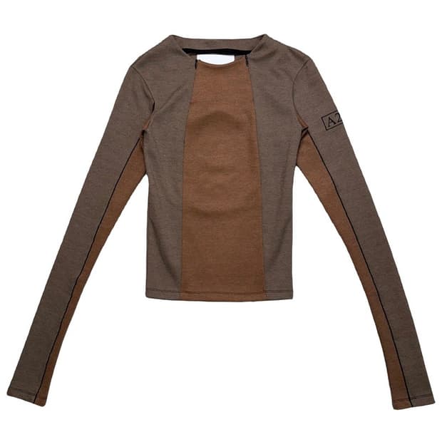 S/E/O Divided piping top 브라운 1