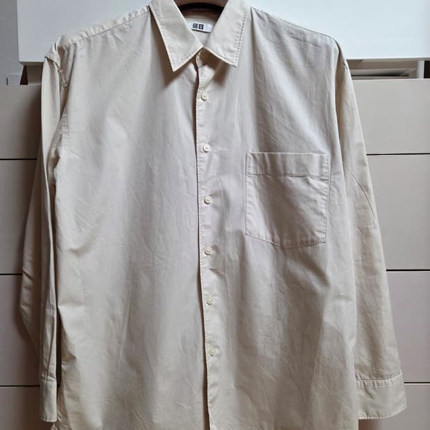 유니클로U 아이보리 오버셔츠 L사이즈