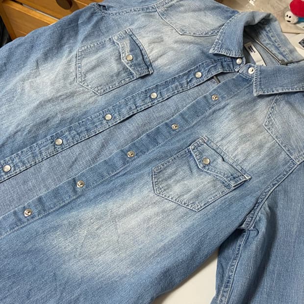 빈티지 무드 데님 셔츠