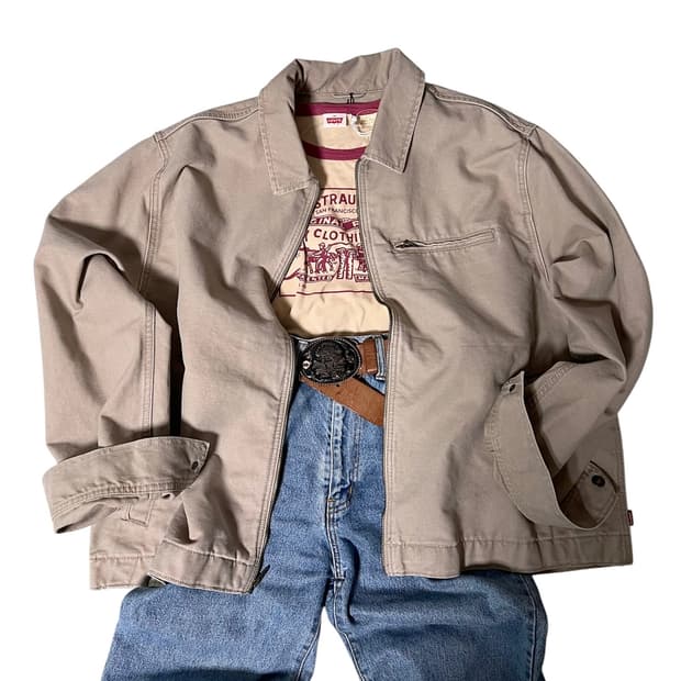 (새상품) 리바이스 베이지 집업 자켓 XL