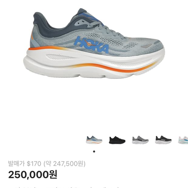 호카 본디 9 드리즐 다운푸어 레귤러 290mm