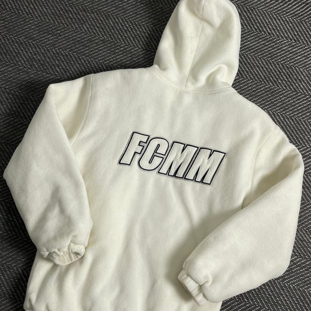 FCMM 빅로고 누빔 루즈핏 플리스 후드집업y 3871