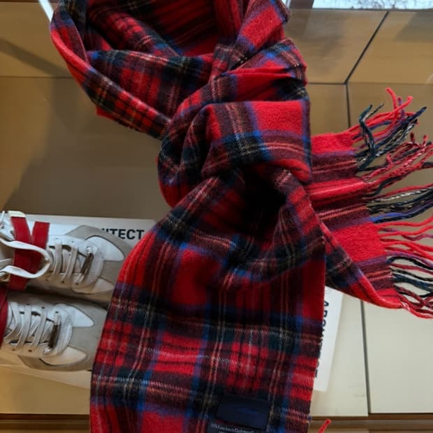 이태리 버팔로 체크 캐시미어 머플러