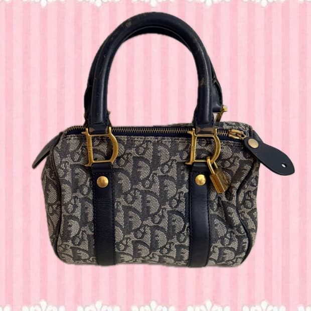 디올 빈티지 미니 보스턴백