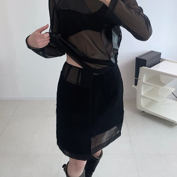 1997 Archive Wool Mixed Skirt