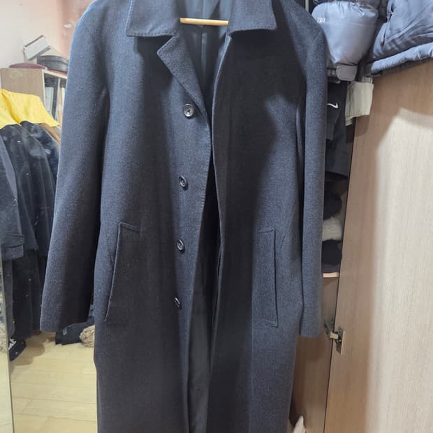 차콜 캐시미어 코트