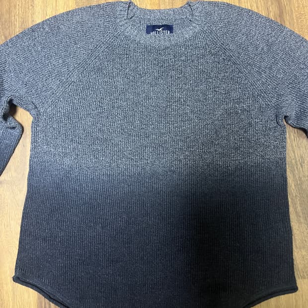 정품) 아베크롬비 홀리스터 그라데이션 그레이 니트
