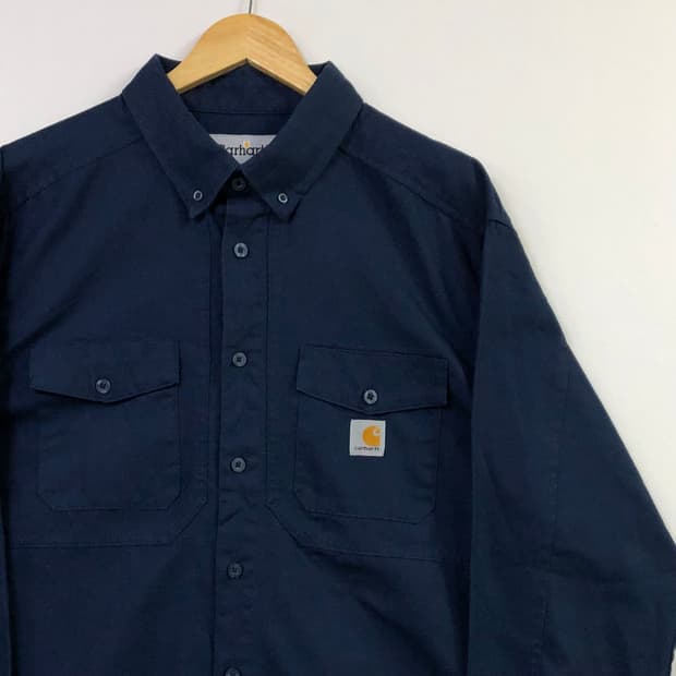 XL 칼하트 네이비 워크 셔츠