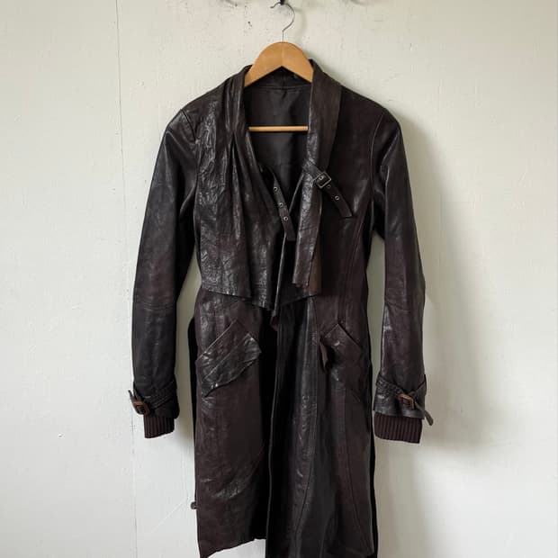 Vtg 아카이브 브라운 램스킨 자켓