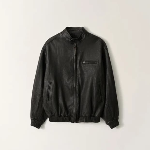낫띵리튼 레더 싱글 라이더 자켓