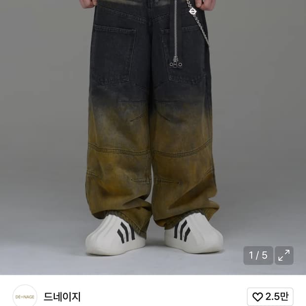 더티 워싱 와이드 데님 팬츠 블랙 0280