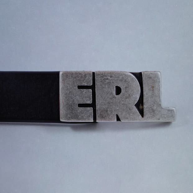 이알엘 ERL 25fw 스키니 레더 벨트/블랙