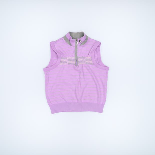 [L] 블랙앤화이트 여성 니트조끼 1222H1