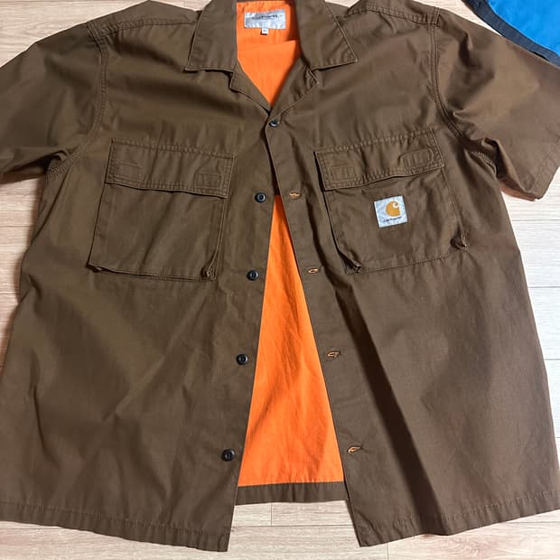 칼하트 반팔 워크셔츠 wynton shirt(xl/브라운)