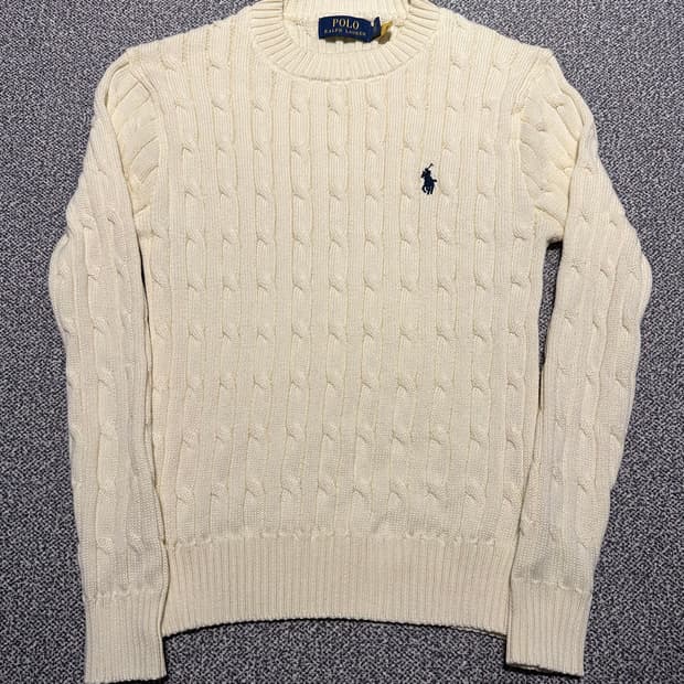 폴로랄프로렌 여성 케이블 니트 아이보리 L
