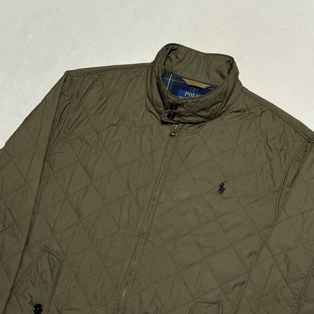 L 폴로랄프로렌 카키 퀼팅 자켓