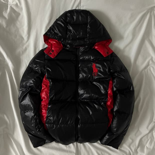 폴로 빅포니 유광 패딩 L