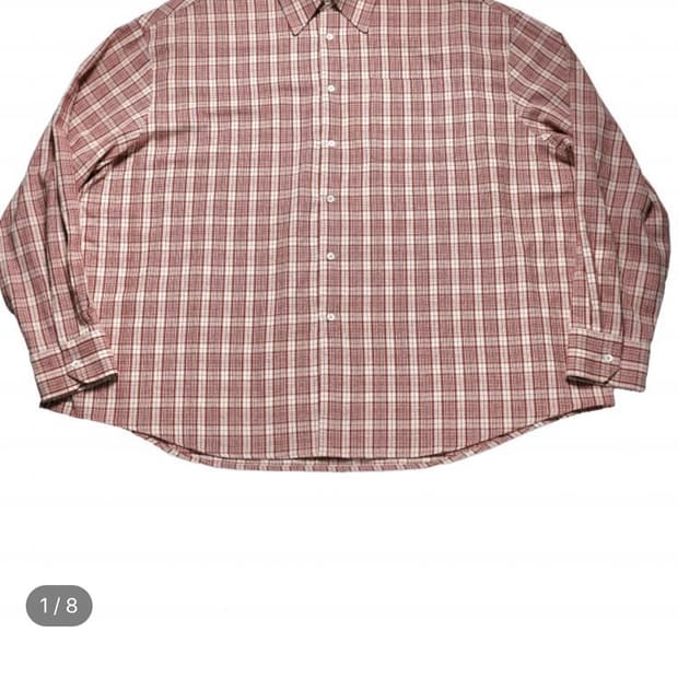 L) mjd 오버사이즈 플란넬 셔츠 레드