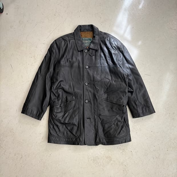 90s Gruno Limited 빈티지 리얼가죽 코트 XL