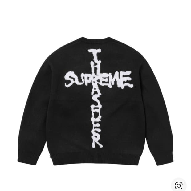 [2XL] 슈프림 x 트레셔 스웨터 니트 블랙 - 24FW