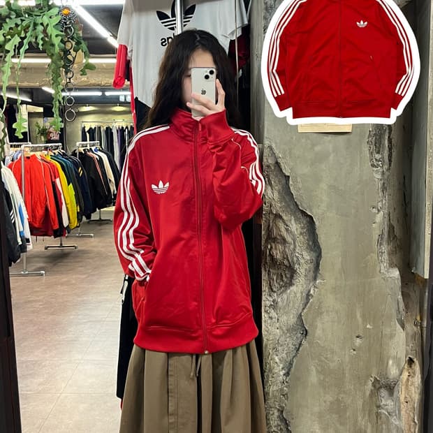 아디다스 파이어버드 져지 레드 L #csz1943