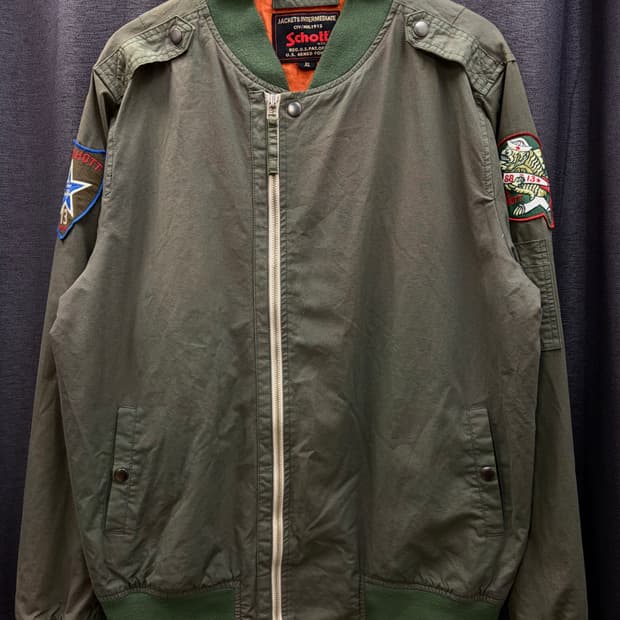쇼트 MA-1 항공 봄버 점퍼 XL 카키