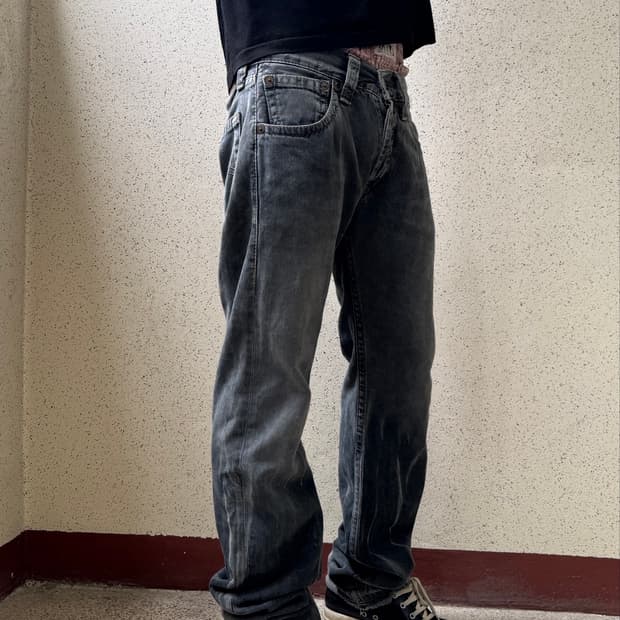 리바이스 901 흑청 데님 팬츠