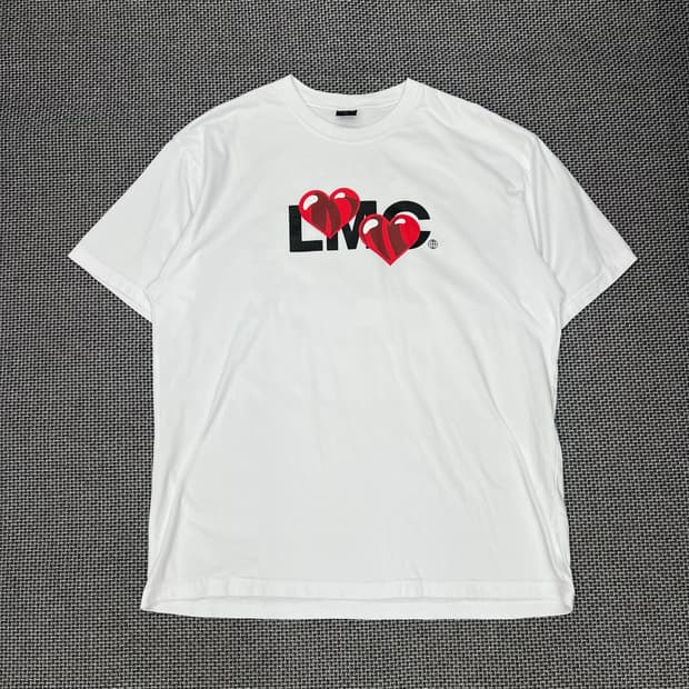 LMC 화이트 하트 빅로고 반팔